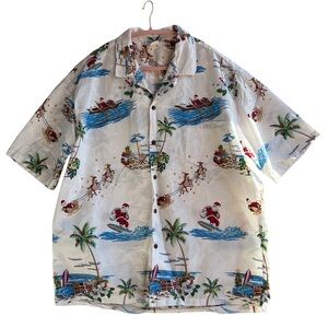 Pacific legend‎ Hawaii Christmas shirt surfing Santa novelty 2xL